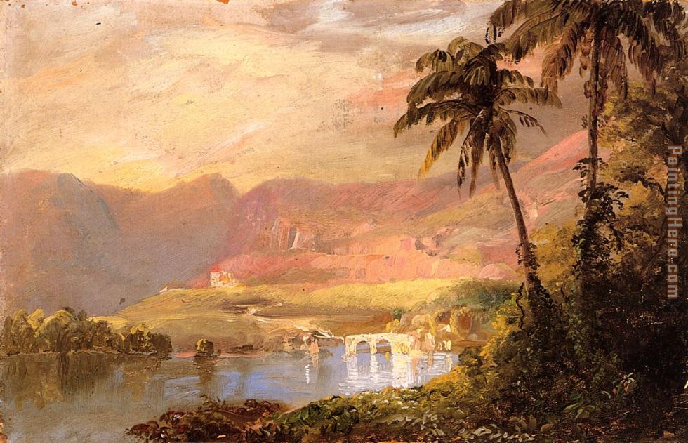 Tropical Landscape painting - Frederic Edwin Church Tropical Landscape art painting